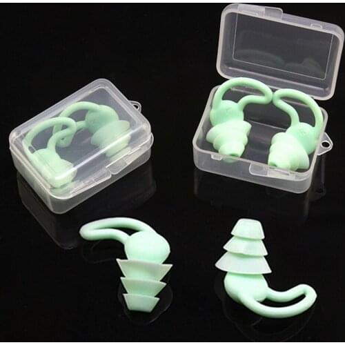 1 Pair Swimming Earplugs Anti-noise Sleep Earplugs Soft Silicone Bathing Snorkeling Surfing Waterproof Anti-noise New Arrival