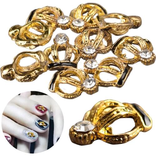 10Pcs Nails Accessories Nailart 3D DIY Accesorios Tool Manicure Supplies Parts Deco Ongle Decoration Alloy Rhinestones