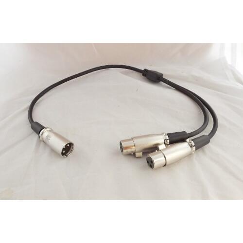 10pcs Premium XLR Male Plug To 2 XLR Female Jack Mic Audio Cable Adapter 0.5m