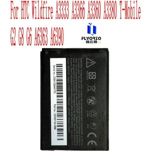 100% Brand new 1300mAh BB96100 Battery For HTC Wildfire A3333 A3366 A3360 A3380 T-Mobile G2 G8 G6 A6363 A6390 Mobile Phone