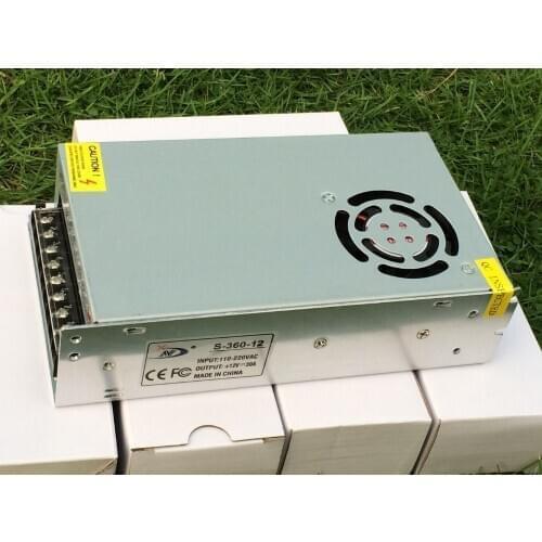 10pcs12V 30A 360W switching power supply adapter led strip light transformer led driver 12v dhl free shipping