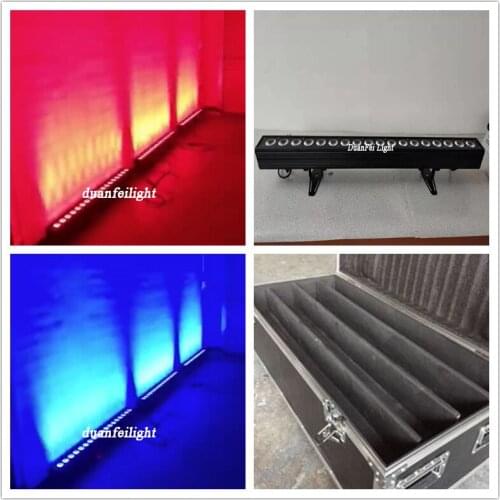 8pcs+flycase) indoor led lyre bar rgbw 18x10w 4in1 led wall washer light dmx512 indoor used