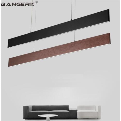 Nordic Modern Aluminum Hanging Lights Black Slim Design LED Pendant Lamp Office Restaurant Indoor Lighting Fixtures Hanglamp