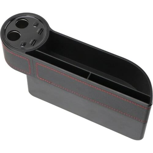 Car Organizer USB Charger Cigarette Lighter Car Accessories Seat Crevice Gaps Storage Box Car Seat Side Slit Pocket