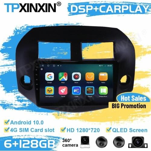 Car Radio Stereo Receiver Android10 For Toyota RAV4 2005 2006 2007 2008 2009 2010 2011 2012 2013 GPS Player Auto Audio Head Unit