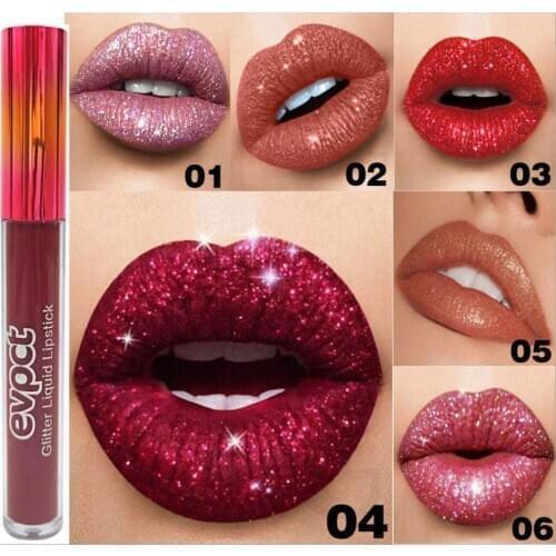 Glitter Lipgloss Makeup Double-headed Lipliner Waterproof Lasting Shining Diamond Lipgloss Liquid Cosmetics Professiona T0841