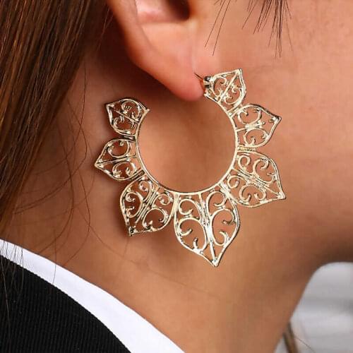 Boho Fashion Women Heart Gold Color Silver Color Big Round Earrings NEW