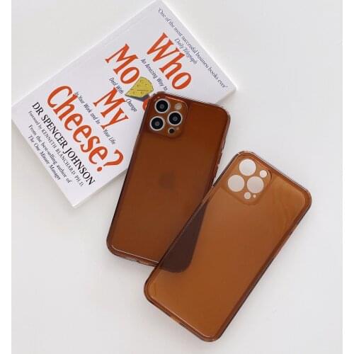 Retro kawaii jelly coffee Transparent Japanese Phone Case For iPhone 12 11 Pro Max Xr Xs Max 7 8 Plus 7Plus case Cute Soft Cover