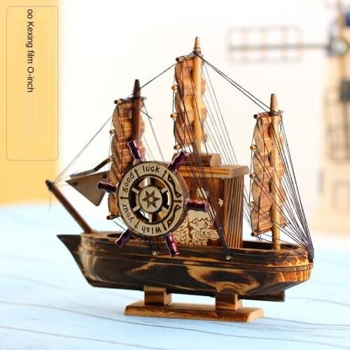 Manufacturers Direct Selling Wood Crafts Ornament Plain Sailing Music Sailboat Office Ornament Students Gift