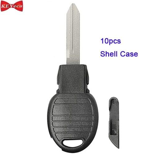 KEYECU 10pcs for Chrysler 300 Town & Country for Jeep Commander Grand Cherokee for Dodge Transponder Key Shell Case Y170-PT