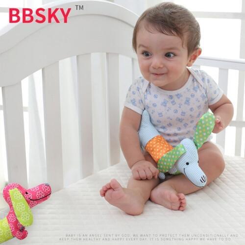 BBSKY dachshund Doll with ring baby toy pendant Cute Baby Toys dog