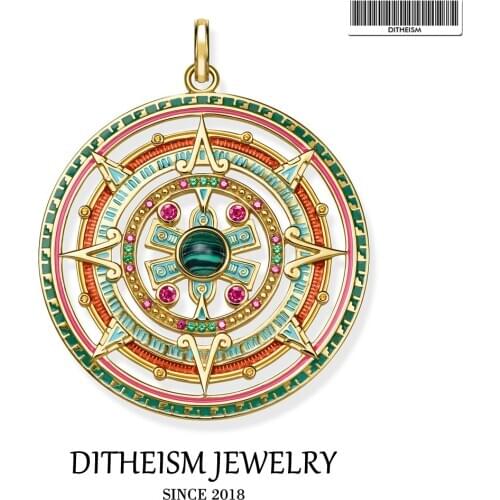 Golden Amulet Pendant,2020 Summer Brand New Europe Fashion Jewelry 925 Sterling Silver Bohemia Gift For Women Men Fit Necklace