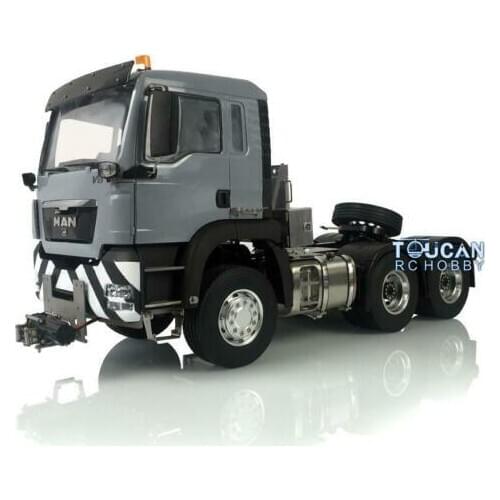 LESU RC Tractor Truck 1/14 Metal 6*4 Chassis DIY MAN TGS Winch Warning Lights THZH1035-SMT2