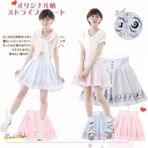 20th Anniversary Skirt Luna Cat Big Back Bow Lolita Cute Mini Skirt 3 Colors