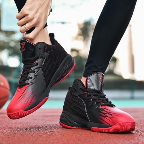 Brand PU Breathable Basketball Shoes Men Rubber Platform Wear-Resistant Non-Slip Basket Sport Homme Mens Sneakers Size 35-46