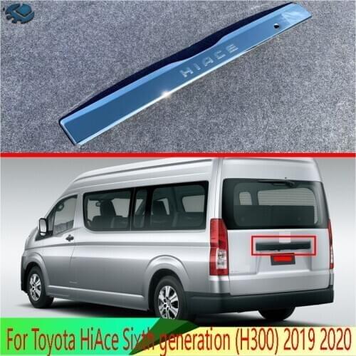 For Toyota HiAce Sixth generation (H300) 2019 2020 ABS Chrome Rear Boot Door Trunk Lid Cover Trim Tailgate Garnish