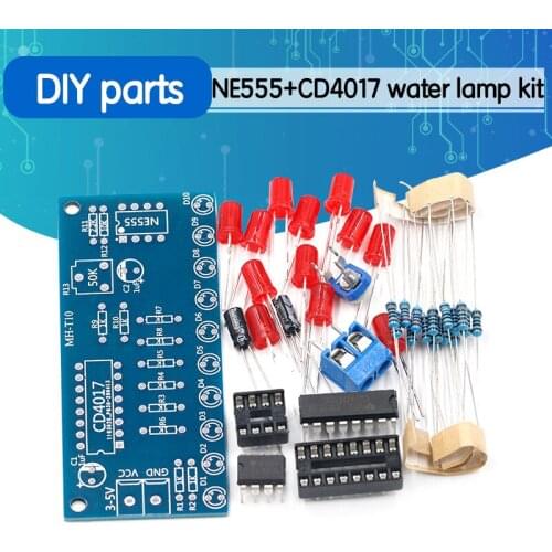 NE555 CD4017 Running LED Flow Light Electronic Production Suite Control Board Module Capacitor Oscillator Clock Siganal DIY Kit