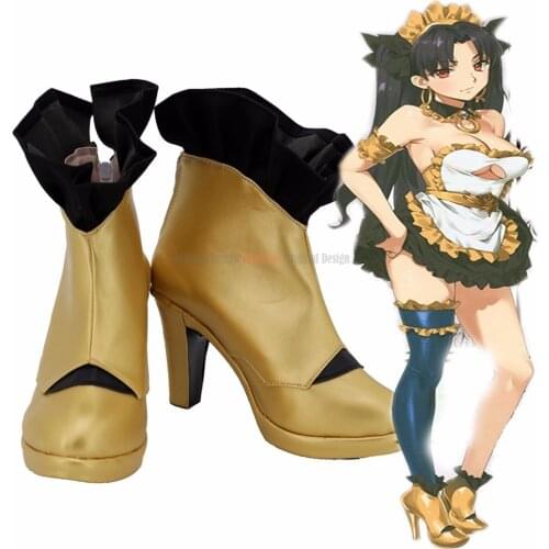 FGO Ishtar Shoes Cosplay Fate Grand Order Ishtar Cosplay Boots High Heel Shoes Custom Made Halloween Cosplay Prop