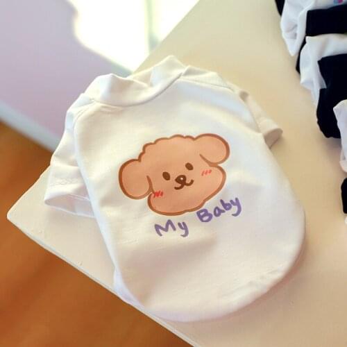 Dog Cat Dress Vest Summer Clothes Print T-Shirt For Pets Pet Puppy Spring/Summer Dress Design 5 Sizes