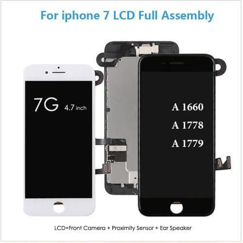 Complete LCD Display For iPhone 5 SE 6 6S 7 Touch Screen Digitizer Full Assembly Replacement +Front Camera+Sensor+Ear Speaker
