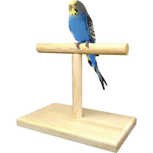 Hot Portable Wood Bird Parrot Stand Training Spin Perch Stand Playground Platform Toy Parrot toy springboard