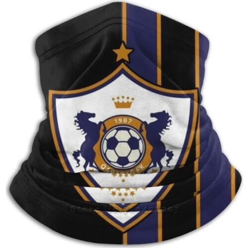 Qarabag Footbal Fans Ultras Hooligans Azerbaijan 3D Bandana Face Neck Warmer Soft Fleece Mask Sport Scarf Hooligans Love
