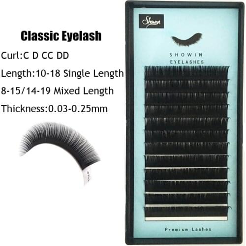 Single Length Natural Soft Eyelash Extension For Professional Eye Lashes Russian volume Silk Individual False Eyelashes