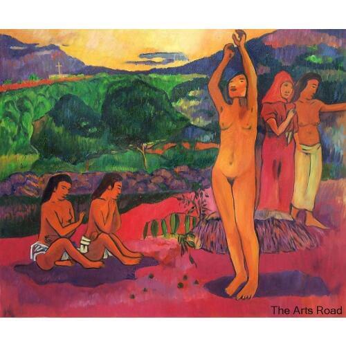 Hand Painted Nude Art Woman Painting The Invocation, 1903 by Paul Gauguin Home Decor Painting