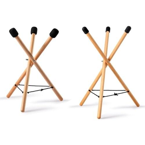 Hluru Musical Instrument Handpan Hand Disc Universal Solid Wood Performance Drum Pan Bracket Steel Tongue Drum Accessorie