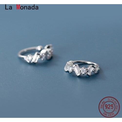 La Monada Clip On Earrings Women Fine In Jewelry 925 Silver Minimalist Ear Clip Earrings For Women Korean Fake Piercing