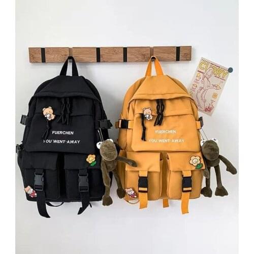 Girls School Backpack Cute Waterproof Bookbag Preppy Style Bag Hiking Travel Pack For Student With Multiple Pockets Daypack