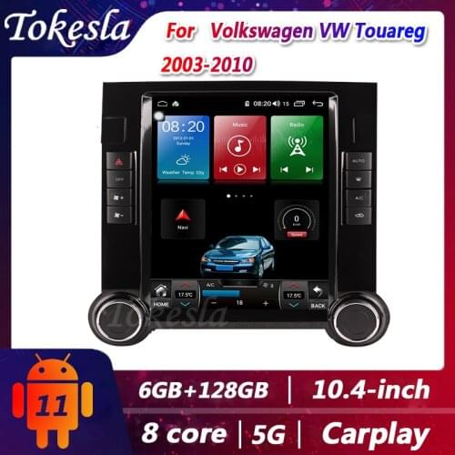 Tokesla Car Radio For Volkswagen VW Touareg Android 112 din Stereo receiver Central Multimedia Player Gps Navigation 2003-2010