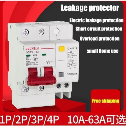 TPNL DPNL 230V 1P+N Residual current Circuit breaker with over and short current Leakage protection RCBO MCB