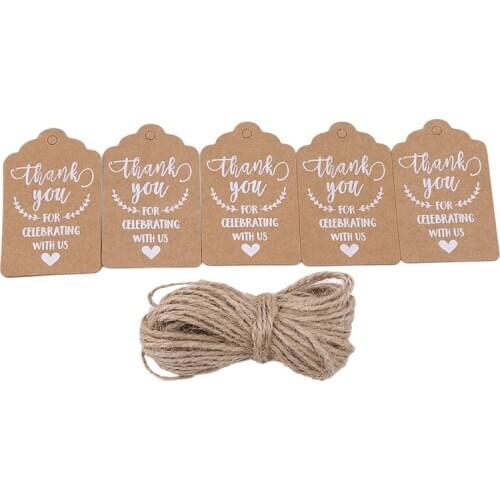 50Pcs/pack Vintage Kraft Paper Gift Cards Card Decoration Wedding Party Card Love Thank You Invitation Tag Decoration Card