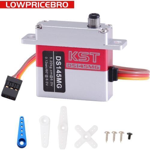 KST DS145MG 6V 5kg 0.12 sec High Precision Metal Gear Digital Wing Glider Servo for UAV RC Car Robot Arm Boat Helicopter
