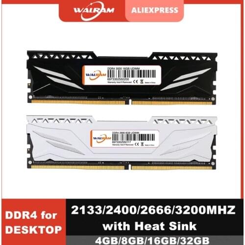 WALRAM memory ram DDR4 4GB 8GB 16GB 32GB memoria ram 2400 2666 3200mhz RGB Memory Desktop Dimm with Heat Sink