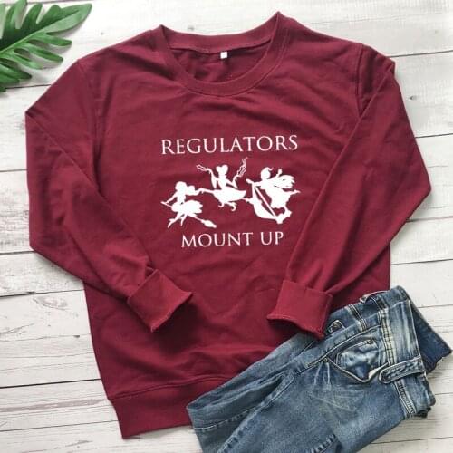 Regulators Mount Up Witches Sweatshirt Funny Women Graphic Halloween Sweatshirts Casual Witch Holiday Party Gift Pullovers