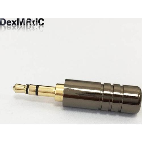 2pcs 3.5mm male plug dual channel solding earphone audio cable