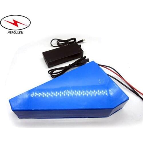 36v Lithium Battery 1000W 20AH Triangle Electric Bike Battery Charger in 18650 Cell Li Ion Battery Pack 30A BMS with Free Bag