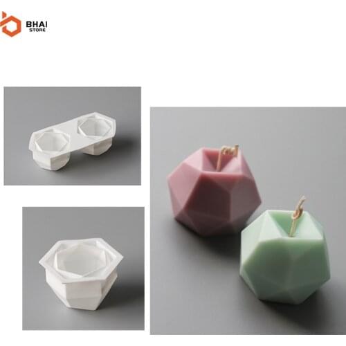 3D Rhombus Soap Mould Candle Silicone For Soap Jewelry Pendant Craft Diy Handmade Ornaments Making Tool