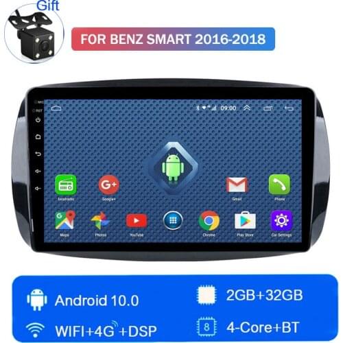 4G LTE 2G+32G with DSP Android 10 For Benz SMART 2016 2017 2018 car GPS multimedia player navigation Touchscreen Quad-core