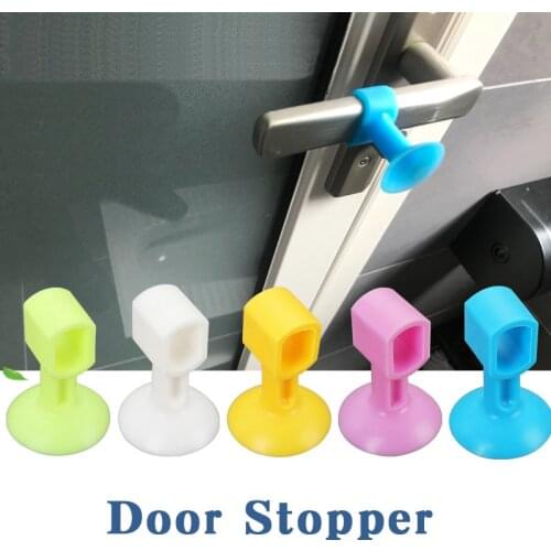 5PCS Doorknob Wall Mute Crash Pad Cushion Cabinet Door Handle Lock Silencer Attached Silicone Anti-collision House Door Stopper
