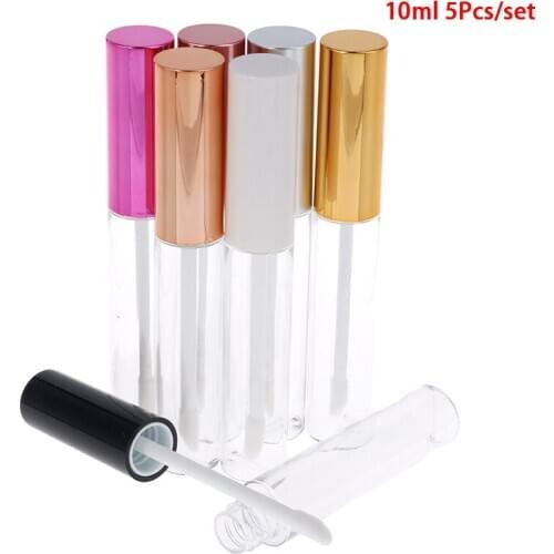 5pcs/lot 10ml Empty Rose Gold Lip Gloss Tube Lipgloss Tube Container Makeup Container Packaging