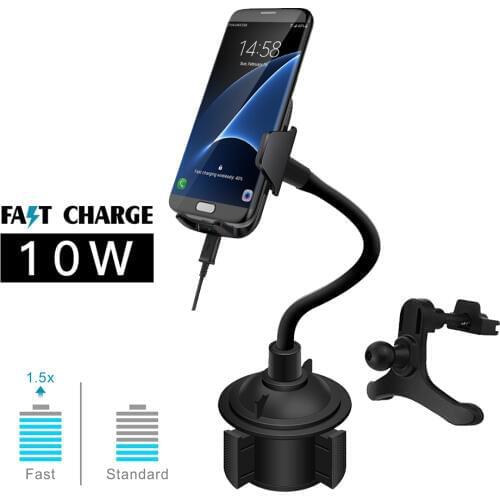 Wirelesls car charger mount clamping 10W Fast charging pad qi phone charger holder GPRS stand for iphone xr samsung s9 s8 huawei