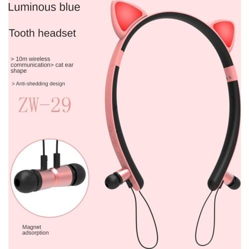 Wireless Bluetooth Neck Hanging Earphones Stereo In-ear 9D Bass Sports Headsets Noise Reduction Headphone With Mic