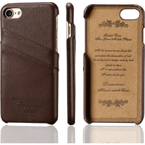 100% Genuine Leather Back Cover Case for Apple iPhone 7 (4.7 inch) Brand New Original with Card Slots Top Quality Luxury Coque
