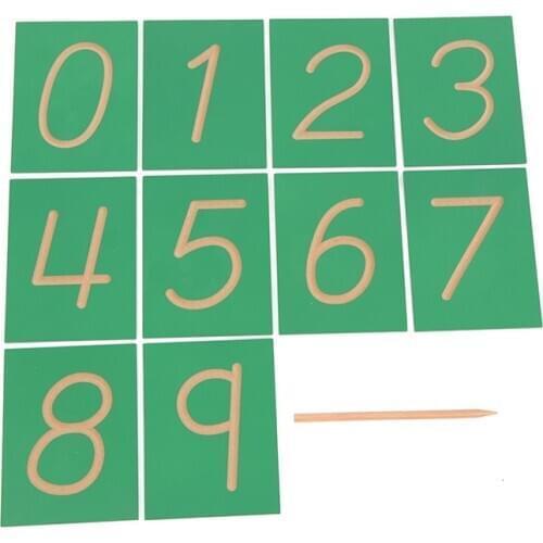 Montessori Math Materials Hollow Numbrellas w/ Box Wooden Puzzles to Learn Numbers Preschool Early Educational Equipment Kid Toy