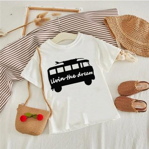 Living the Dream Kids T-shirt Boys T Shirts Costume Girls Tees Tops Clothing Children Short Sleeves Summer Interesting Clothes