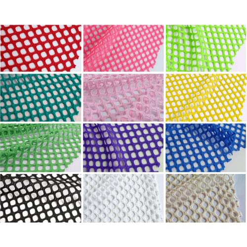 Dia.1cm Diamond Holes Mesh Polyester Spandex Fishnet Fabric Small Stretch 165cm wide - sold by the yard (91cm long)