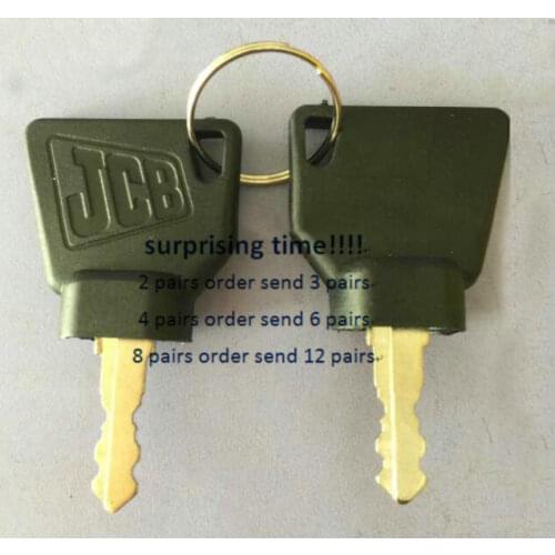 For JCB 3CX Ignition Key Pair 2pc for Switch Starter JCB Parts excavator